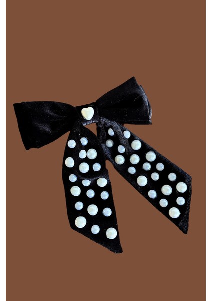 Inci Süslemeli Siyah Kadife Fiyonk Toka fiyatları