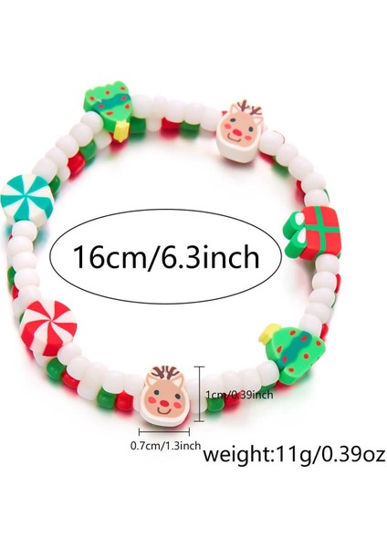 Yılbaşı Figürleri Polimer Fimo ve Kum Boncuk Çocuk Bileklik Seti fiyatları