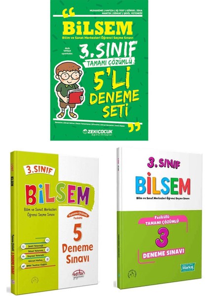 3. Sınıf BİLSEM Deneme Sınavı Seti