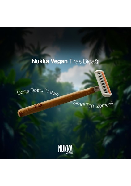 Bambu Saplı Plastik İçermez Tıraş Bıçağı 4'lü