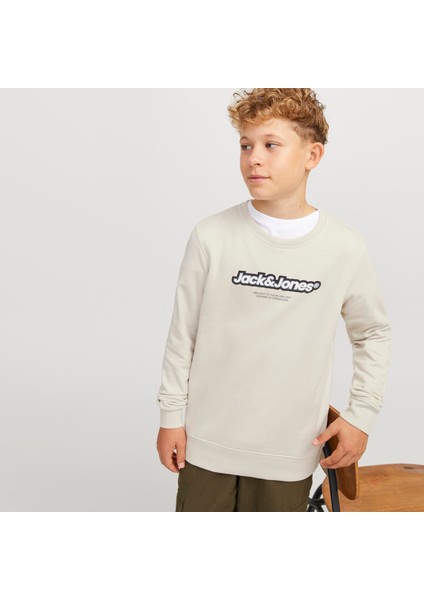 Çocuk Logo Baskılı Bisiklet Yaka Sweatshirt - Vesterbro