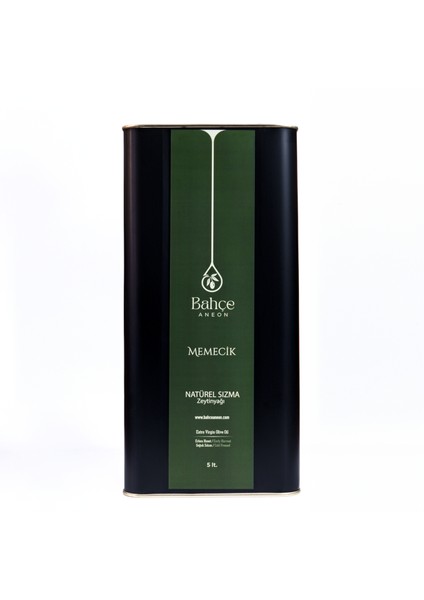 Naturel Sızma Erken Hasat Soğuk Sıkım Memecik Zeytinyağı - Yeni Sezon - 5 Litre
