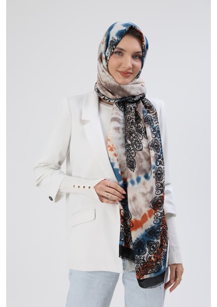 Etnik Desenli Kadın Şal 5064 Siyah