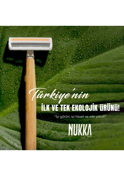 Ekolojik Bambu Plastik İçermeyen Tıraş Bıçağı 8'li