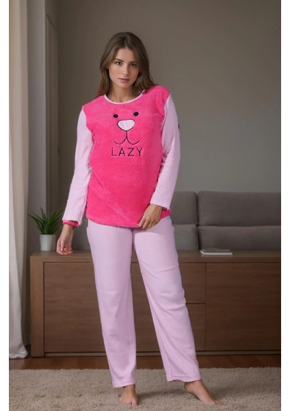 Kadın Peluş Pijama Takımı 1310