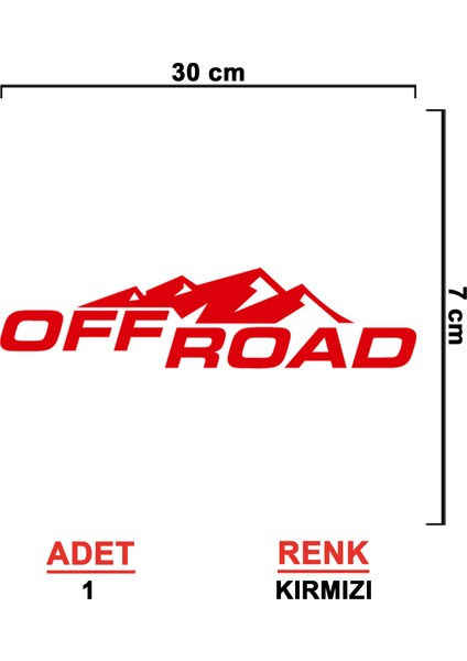 Off Road Dağ Sticker - 4x4 Sticker - Off Road Sticker - Jeep Sticker - Oto Sticker - Araba Sticker - Kaput Sticker - Kapı Sticker
