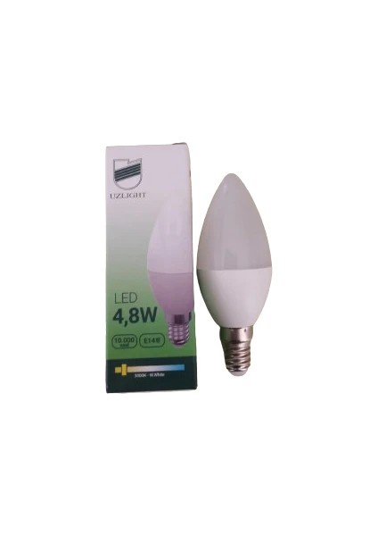 4,8W 6500K Mum LED Ampul Beyaz 10 Adet E14 Duy