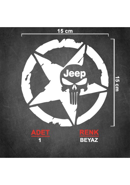 Star Sticker Model 6 - 4x4 Sticker - Off Road Sticker - Jeep Sticker - Oto Sticker - Araba Sticker - Kaput Sticker - Kapı Sticker