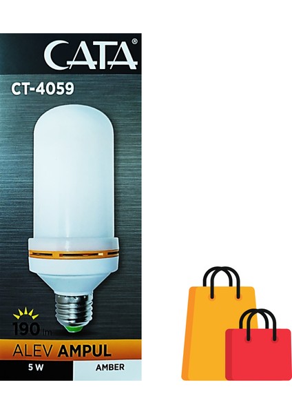 CT-4059 5 W LED Alev Ampül 3 Fonksiyon Gerçek Alev Efekt