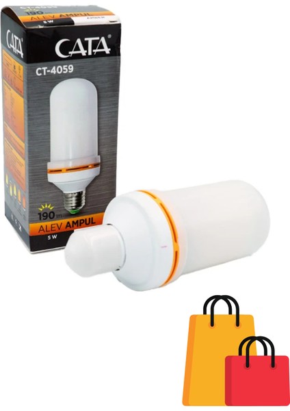 CT-4059 5 W LED Alev Ampül 3 Fonksiyon Gerçek Alev Efekt