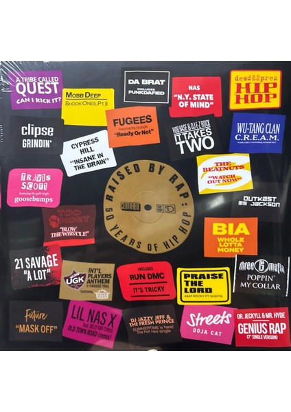 Raised By Rap: 50 Years Of Hip Hoprun-D.m.c. Nas Fugees Travis Scott Dojo Cat Asap Rocky ve Diğer Efsaneler Bu Albümde Lp (Plak)