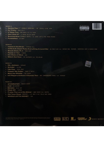 Raised By Rap: 50 Years Of Hip Hoprun-D.m.c. Nas Fugees Travis Scott Dojo Cat Asap Rocky ve Diğer Efsaneler Bu Albümde Lp (Plak)