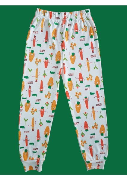 Uzun Kollu Desenli Çocuk Pijama Takım #baskılıçocukpijamatakım #çamaşırbahçesi #sebzedesenpijama modelleri