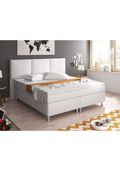 Oslo Suni deri 3 Lü Set (YATAK+BAZA+BAŞLIK)180X200