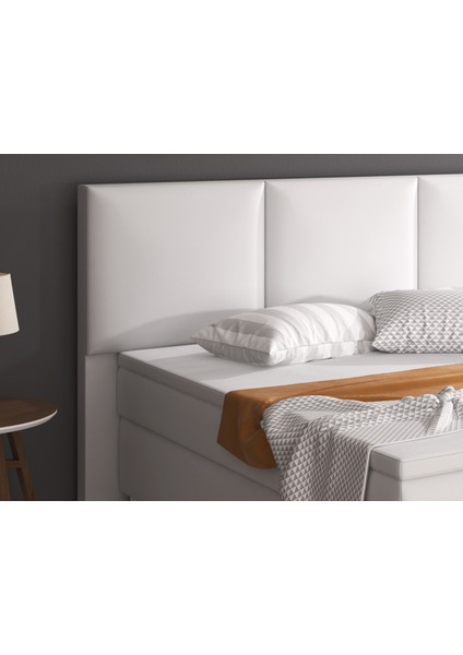 Oslo Suni deri 3 Lü Set (YATAK+BAZA+BAŞLIK)180X200