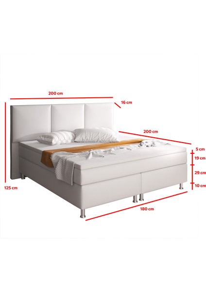 Oslo Suni deri 3 Lü Set (YATAK+BAZA+BAŞLIK)180X200