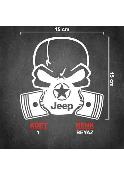 Jeep Piston Sticker - 4x4 Sticker - Off Road Sticker - Jeep Sticker - Oto Sticker - Araba Sticker