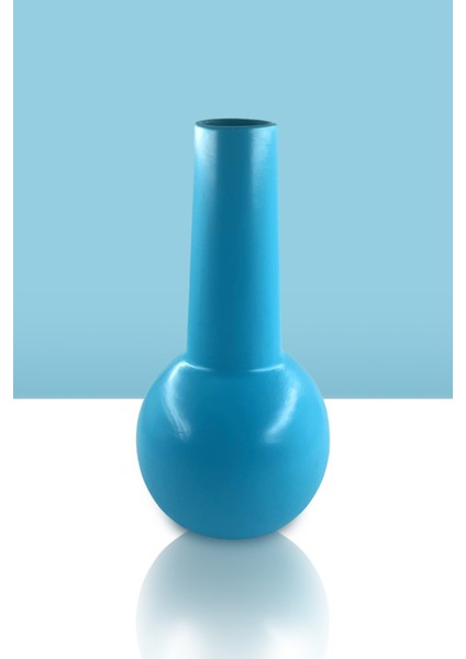 Butera Seramik Vazo - Dekoratif Ev Aksesuarı - Turkuaz - 31 cm * 17 cm