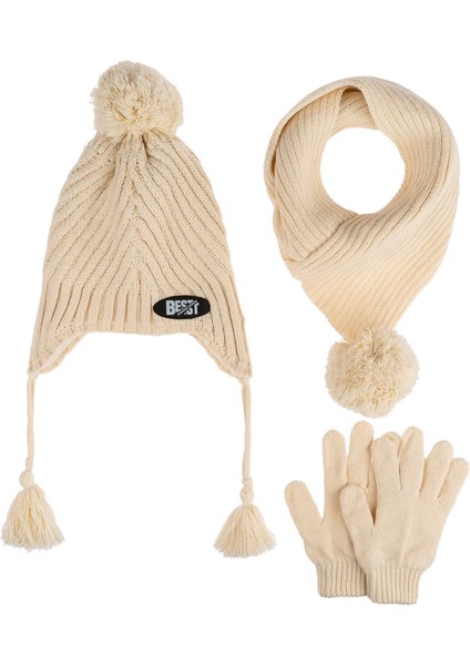 K24170-10 Erkek Çocuk 4-8 Yaş 3'lü Bere Set