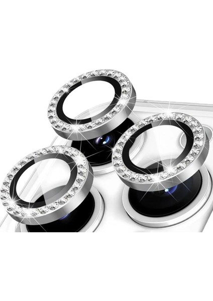 Iphone 16 Pro/16 Pro Max Uyumlu Taşlı Sapphire Kamera Lens Koruyucu