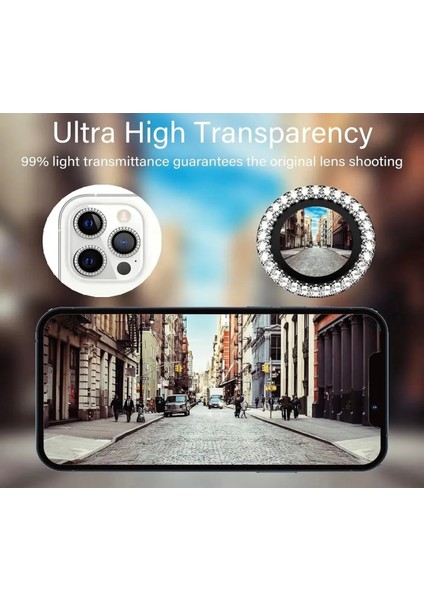 Iphone 16 Pro/16 Pro Max Uyumlu Taşlı Sapphire Kamera Lens Koruyucu fırsatları