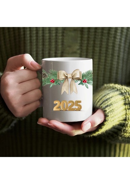 Yeni Yıl Hediyesi - Yılbaşı - Noel - Happy New Year - Christmas Hediye Bardak - Baskılı Kupa -