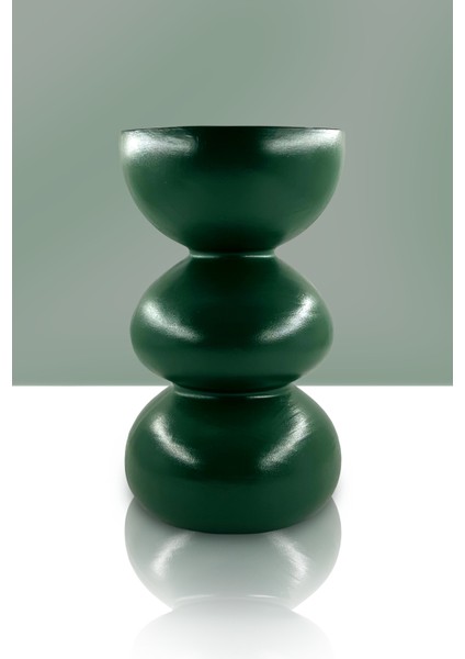Haven Seramik Vazo - Dekoratif Ev Aksesuarı - Yeşil - 29 cm * 17 cm