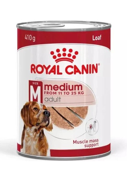 Royal Canin Loaf Mousse Orta Irk Ezme Yetişkin Köpek Konservesi 410 gr