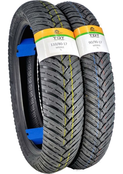 130/70-17 ve 90/90-17 Lastik Takımı Tl (Tubeless - Dubleks)