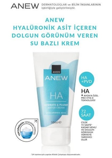 Anew Hyalüronik Asit Içeren Dolgun Görünüm Veren Su Bazlı Krem 50 ml