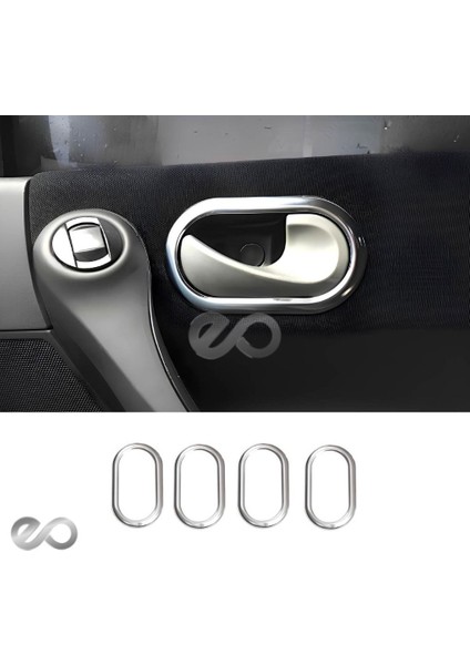 Dacia Sandero Stepway Krom Iç Kapı Kolu Çerçevesi 2006-2012 Paslanmaz Çelik
