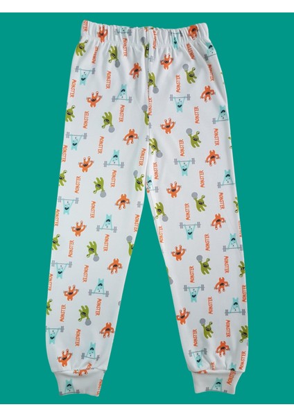 Uzun Kollu Desenli Çocuk Pijama Takım #baskılıçocukpijamatakım #çamaşırbahçesi #haltercidesenpijama