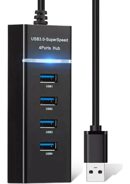 USB Çoğaltıcı, USB Çoklayıcı 4 Port USB 3.0 Süper Hızlı 30 cm Kablo Uzunluğu