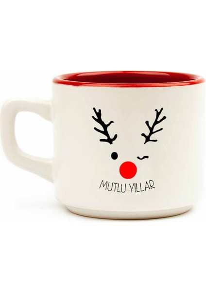 Geyik Beyaz Venüs Kupa No:16-Yılbaşı Temalı Kupa