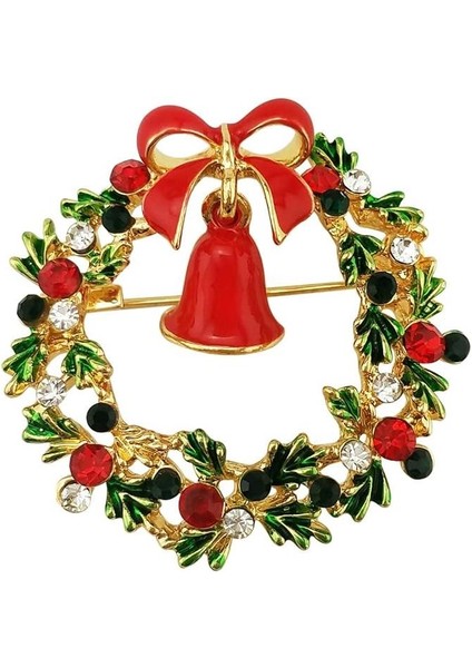 Yılbaşı Hediyelik Çamlar Arasında Noel Figürlü Broş fiyatları