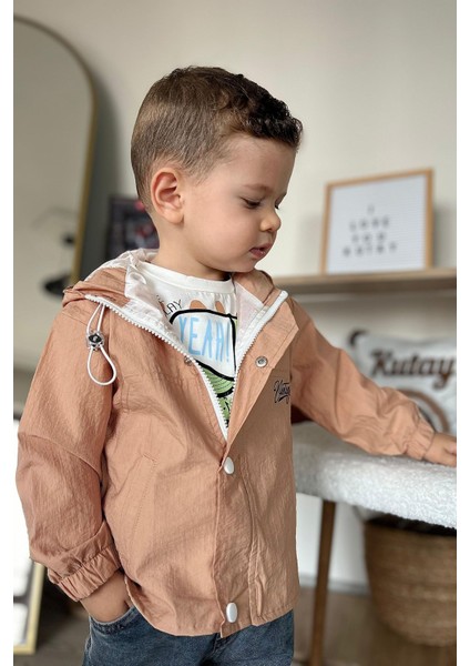 Kurukafa Desenli Yağmurluklu Erkek Çocuk 3 lü takım - Camel fırsatları