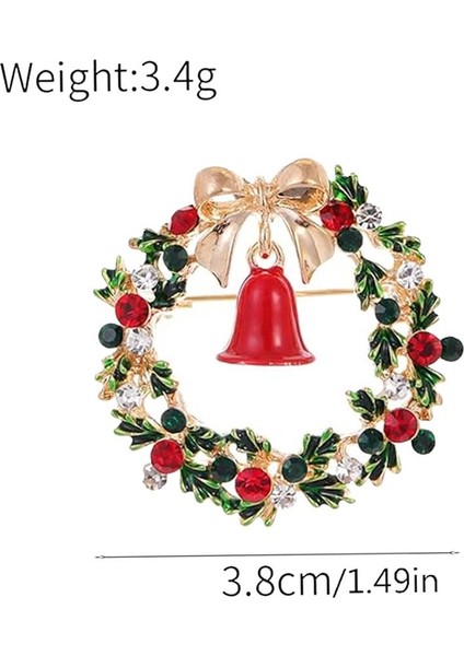 Yılbaşı Hediyelik Çamlar Arasında Noel Figürlü Broş fırsatları