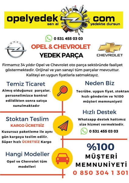 Opel Astra H Dış Isı Sıcaklık Sensörü Gm