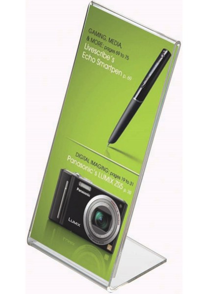 L Tipi Masaüstü Pleksi Föylük Broşürlük Fiyatlık Dikey 5Lİ PAKET