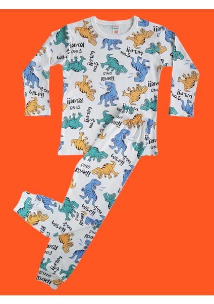Uzun Kollu Desenli Çocuk Pijama Takım #baskılıçocukpijamatakım #çamaşırbahçesi #ayıcıkdesenpijama