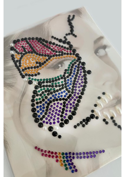 Kendinden Yapışkanlı Kelebek Desenli Yüz Taşı Yüz Sticker fiyatları