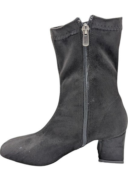 Gelovia Kadın Topuklu Streç Bot - Gelovia - Siyah-Süet - 37 fiyatları