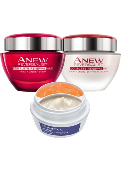 Anew Reversalist Gece Gündüz Yüz Kremi ve Lift Ikili Göz Çevresi Bakım Paketi
