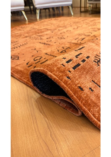 Ecosıa Modern Şönil Kilim Halı Yüksek Kalite Yolluk Antrasit Yıkanabilir Saçaklı Kaymaz Taban fırsatları