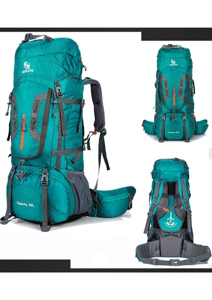 Ultra Dayanıklı Su Geçirmez Trekking Çantası – Ergonomik Tasarım, 80L Kapasite-Yeşil