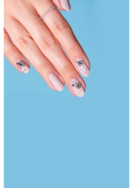 Dandelion Desenli Tırnak Süsü Geçici Dövme