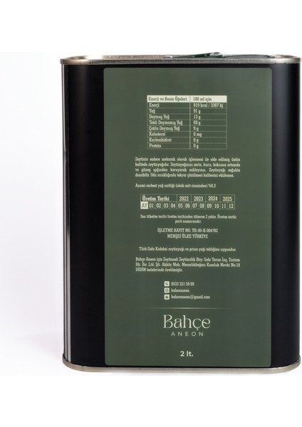 Naturel Sızma Erken Hasat Soğuk Sıkım Memecik Zeytinyağı - Yeni Sezon - 2 Litre fiyatları