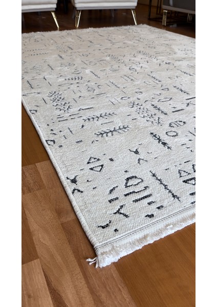 Ecosıa Modern Şönil Kilim Halı Yüksek Kalite Yolluk Antrasit Yıkanabilir Saçaklı Kaymaz Taban fiyatları