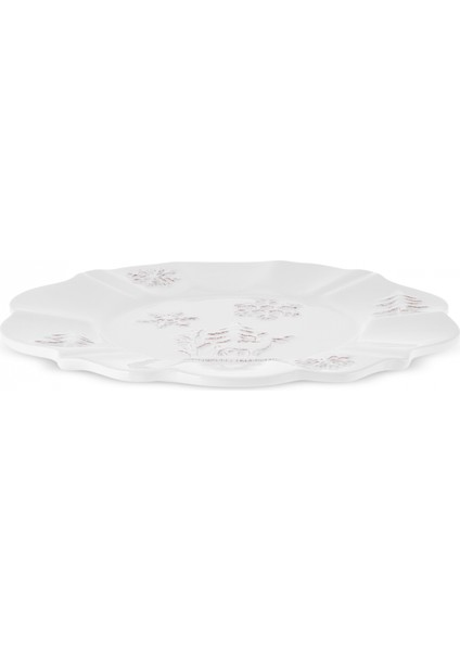 New Year Yılbaşı Snowy Pasta Tabağı 24 cm Beyaz fiyatları