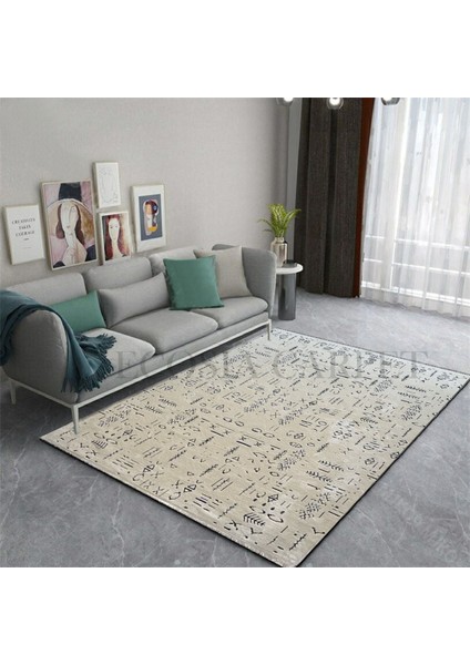 Ecosıa Modern Şönil Kilim Halı Yüksek Kalite Yolluk Antrasit Yıkanabilir Saçaklı Kaymaz Taban
